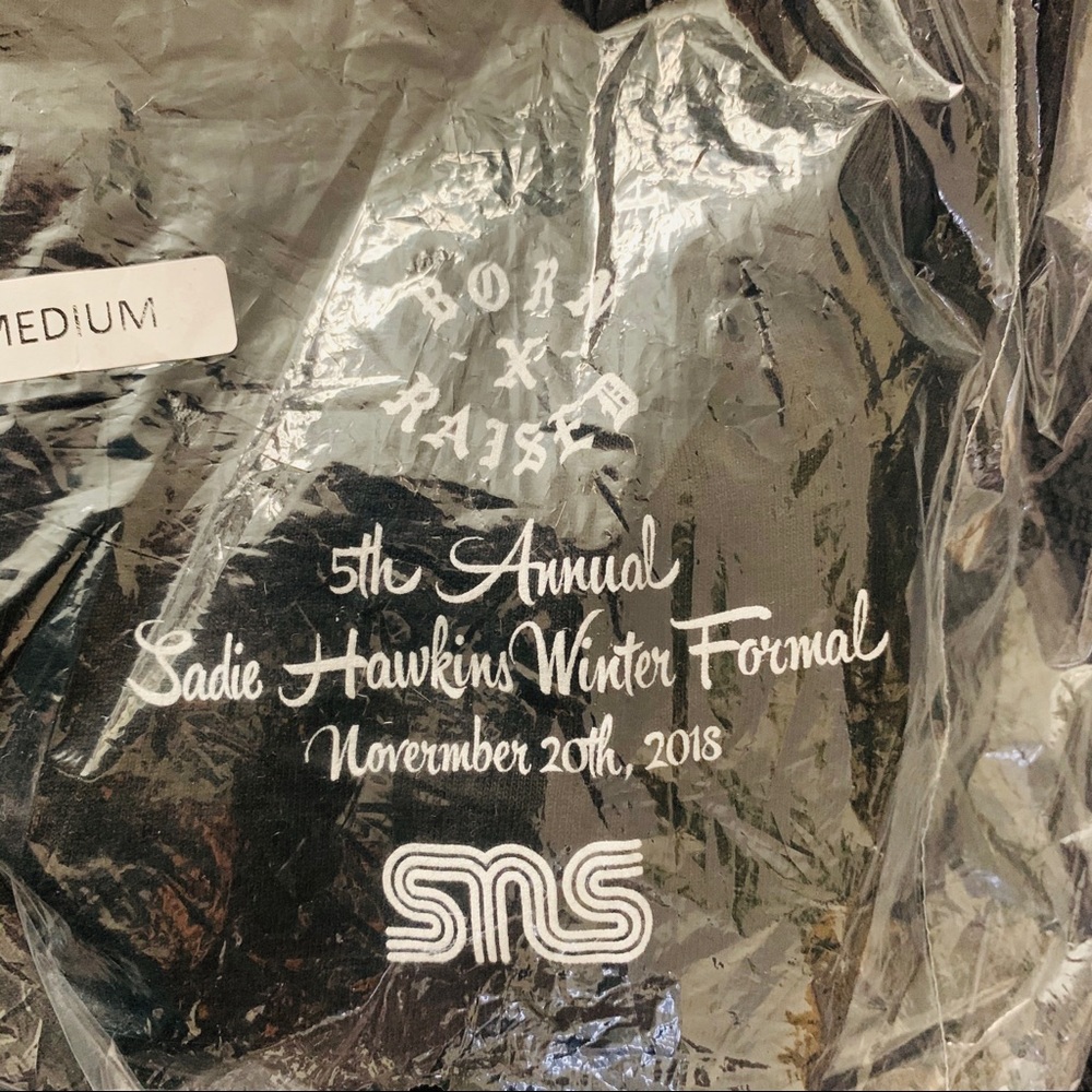 BornXraized Sadie Hawkins short sleeve shirt NWT.